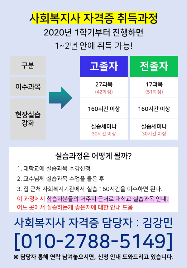 1.▶【공지】 사회복지사2급 무시험으로 취득할 수 있는 마지막 기회입니다